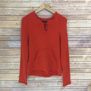 Banana Republic Fall Burnt Orange Toggle Hoodie M